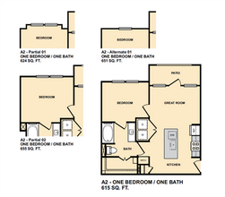 A2 - 1 Bedroom 4302 floor plan